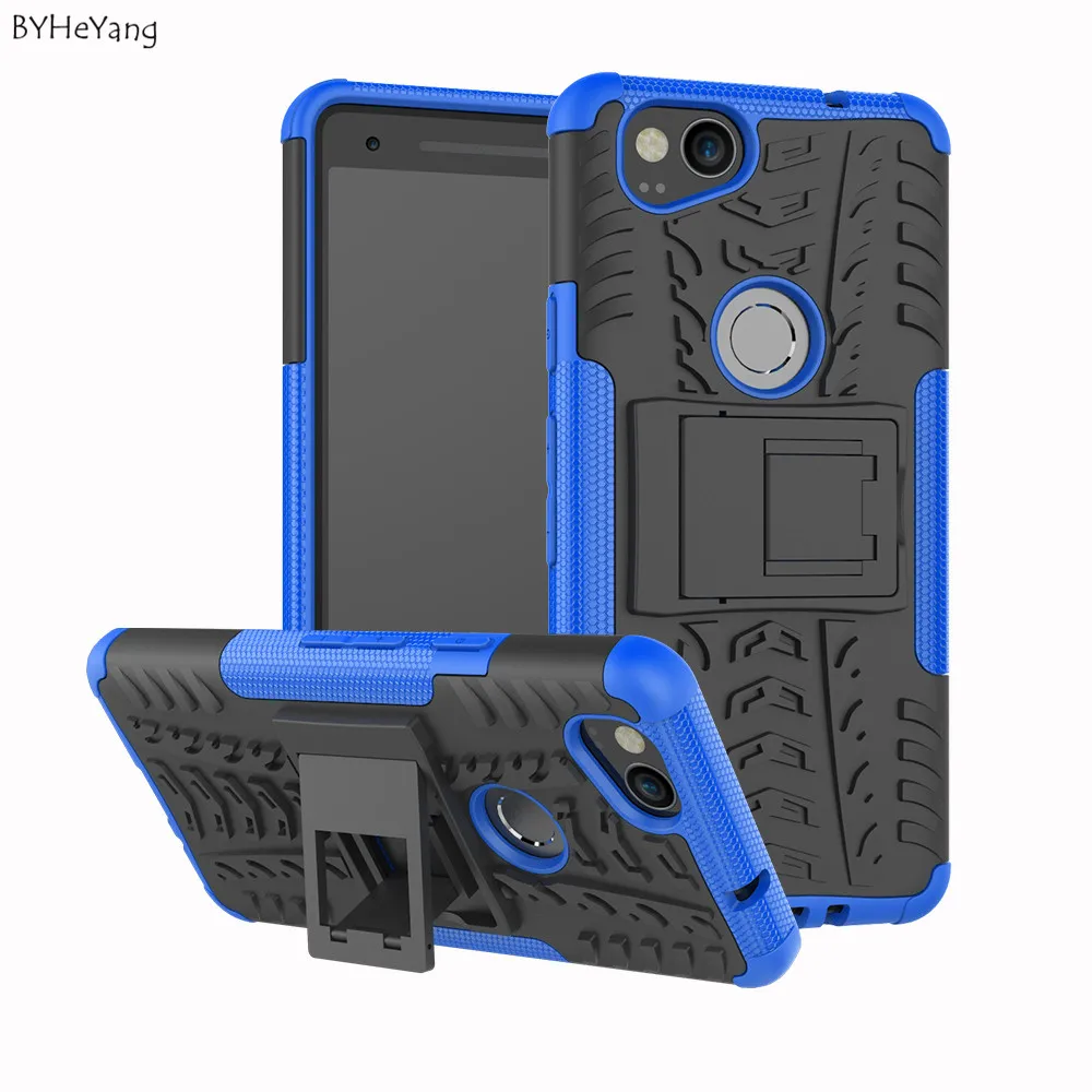 BYHeYang For Capa Google Pixel 2 XL Case TPU +PC Hybrid Armor Phone Stand Funda Hard Rugged |