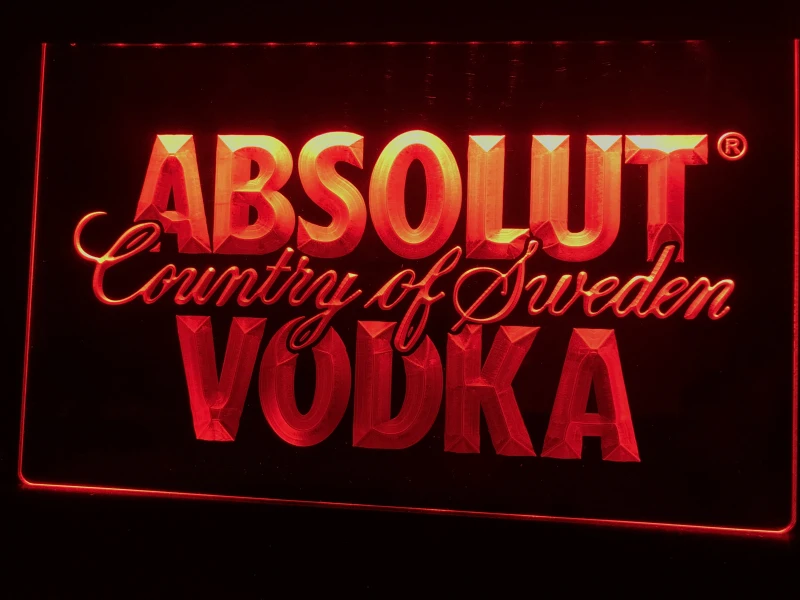 A025 Absolut водка страна ШВЕЦИЯ пиво LED неоновый свет знак