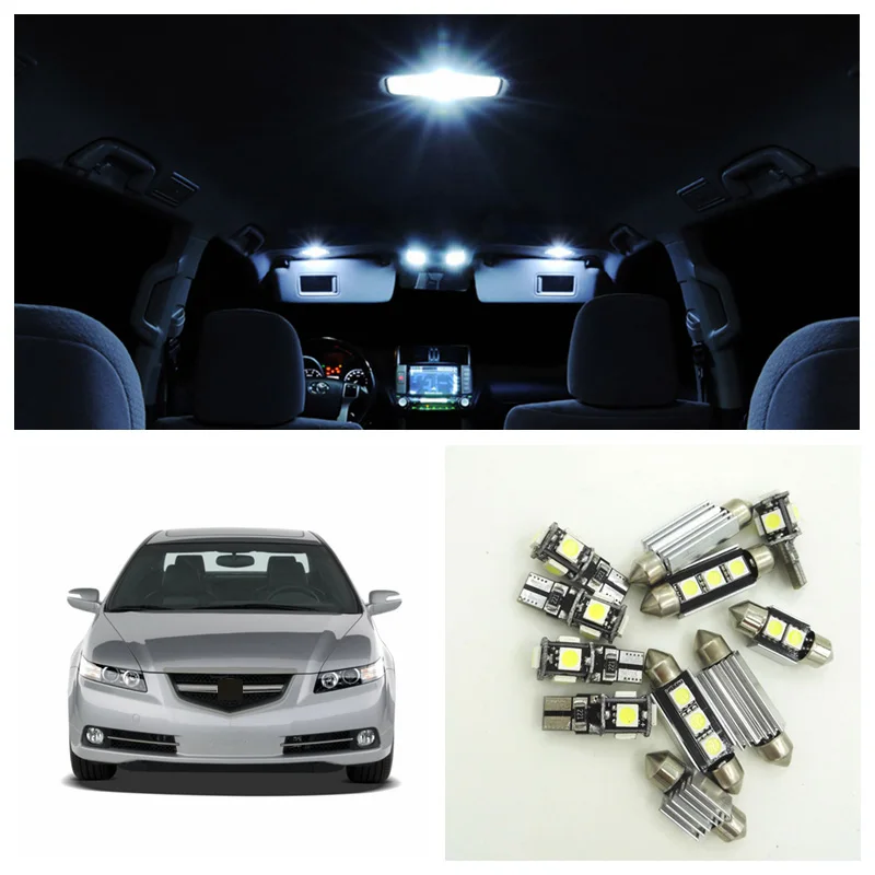 Us 12 34 35 Off 12pcs White Led Car Light Bulbs Interior Package Kit For 2004 2005 2006 2007 2008 Acura Tl Map Trunk Glove Box Door Lamp In Signal