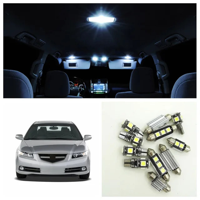 12pcs White Led Car Light Bulbs Interior Package Kit For 2004 2005 12pcs White Led Car Light Bulbs Interior Package Kit For 2004 2005 2006 2007 2008 Acura