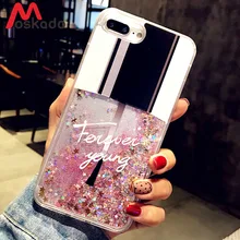 

Moskado Liquid Quicksand Phone Case For iphone X 8 7 6 6s Plus Case Glitter Bling Powder Cartoon Cover For iphone XS MAX XR Capa