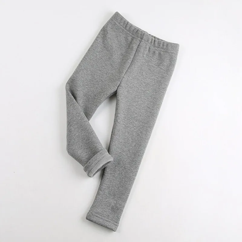 2024 Autumn Winter New Girls Leggings Cotton Velvet Warm Candy Color Girl Casual Pants 2-7 Year Children Pants - Image 4