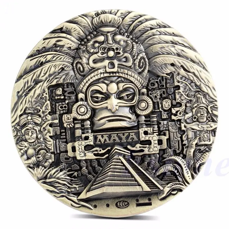 

1x Mayan Aztec Calendar Souvenir Prophecy Commemorative Coin Art Collection Gift