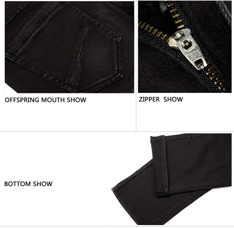 Настоящие джинсы Для мужчин Хлопковые дизайнерские Homme Balmai Для мужчин с брюк известный брендовая одежда, зима-осень полной длины черный Жан