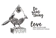 Sentiment bird love Transparent Clear Silicone Stamp Seal DIY Scrapbooking photo Album Decorative
