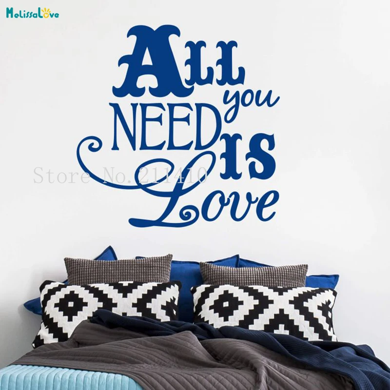 Romantic Word Vinyl Wall Sticker All You Need is Love Home Decoration