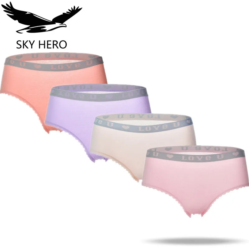 

4pcs/lot Panties for Women Cotton Sexy Ladies Underwear Female Gril Briefs Casual Underpants Woman Hsd Panty Soft Underwaer