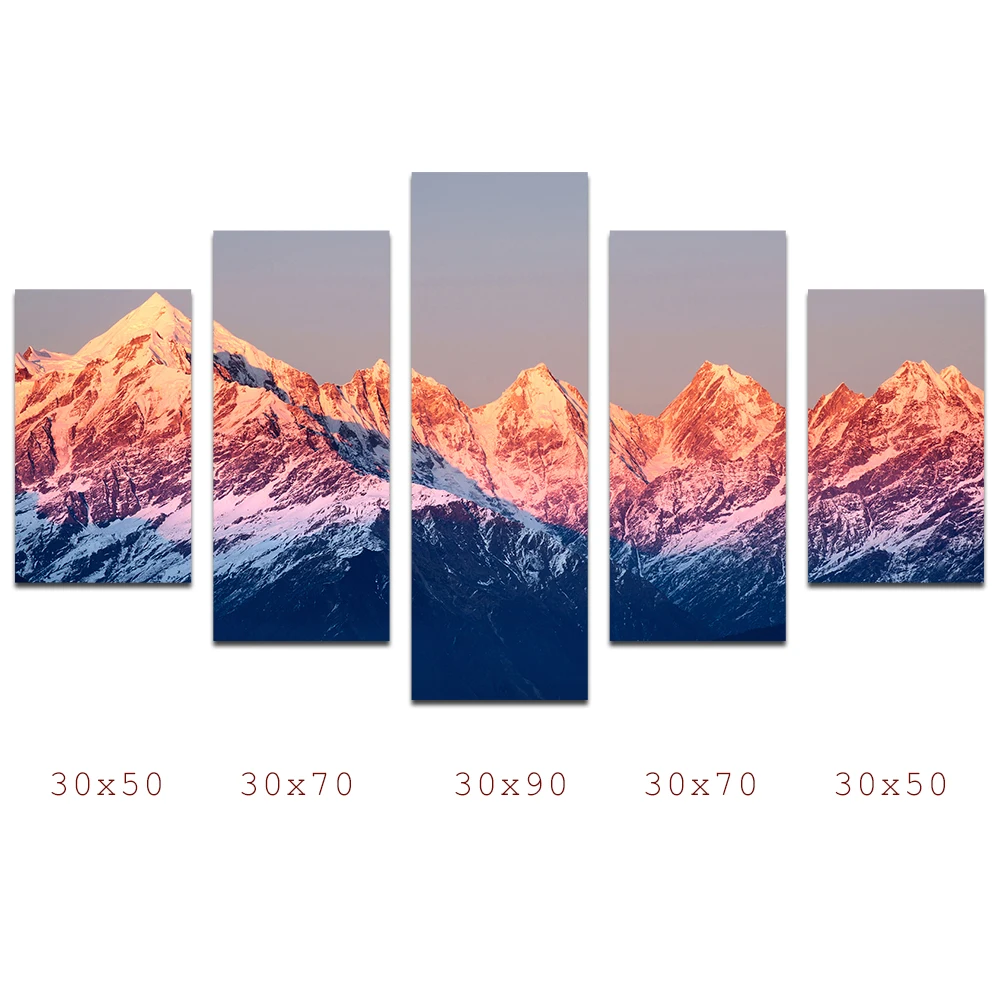 HDARTISAN Landscape Lukisan Kanvas Seni Abstrak Sunrise Dari Gunung HDARTISAN Landscape Lukisan Kanvas Seni Abstrak Sunrise Dari Gunung