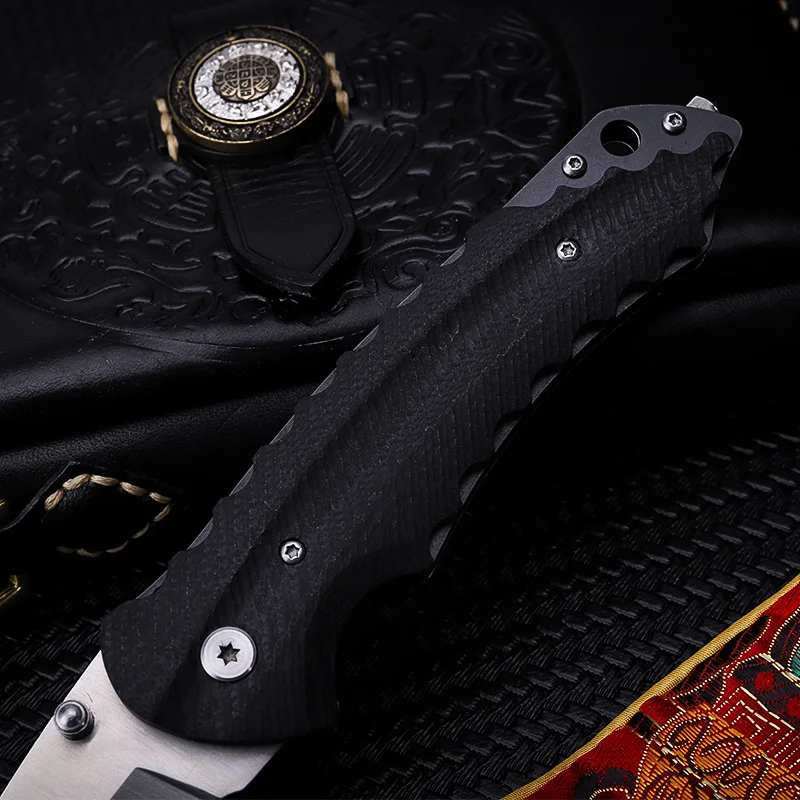 2016 Navajas Karambit Real Good Quality Utility Folding Knife,pocket Outdoor Survival G10 Fiber Board Handle Blade Fruit Gift