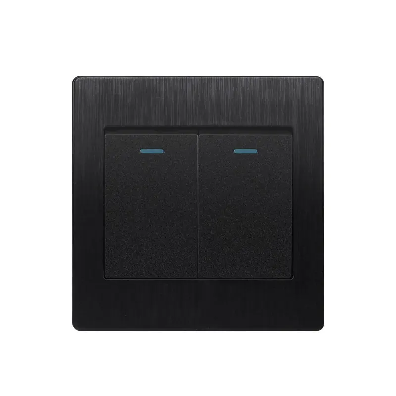 Bcsongben, роскошный переключатель, прерыватель, черный кнопочный светильник, 2 комплекта, 2-позиционный настенный выключатель, чертёжный провод
