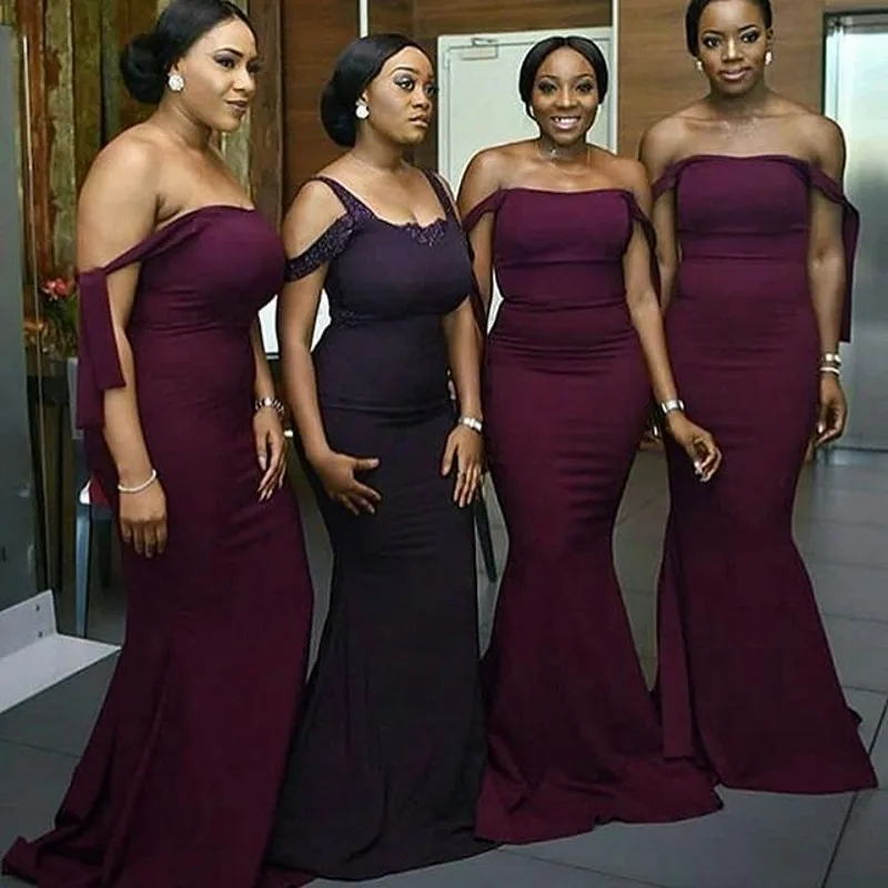 Robe Demoiselle D Honneur Dark Purple Bridesmaid Dresses
