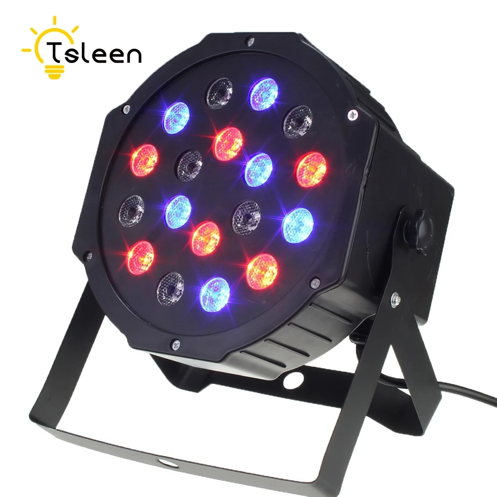 

disco light 18W LED Stage light 18 RGB Par projector With DMX512 Master Slave Laser DJ Equipments luzes par festa 110V-220V