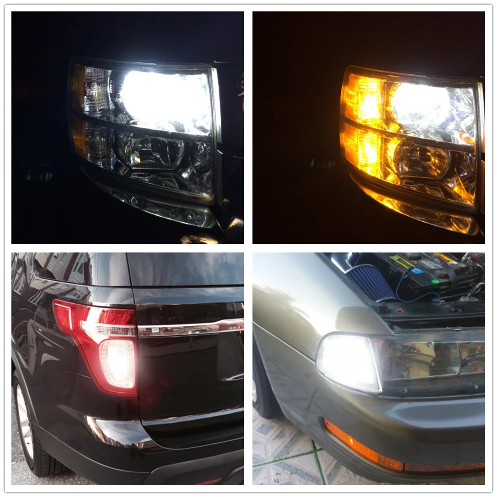 WLJH 50 шт. 1156 BA15S 7506 LED 1157 BAY15D 7528 авто Стайлинг грузовик задний стоп резервный фонарь