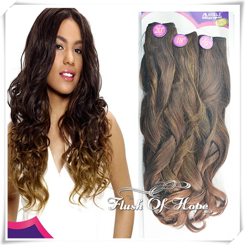2 Packs Lot Noble Wonderful Wa Nicole Ombre Natural Wave Synthetic