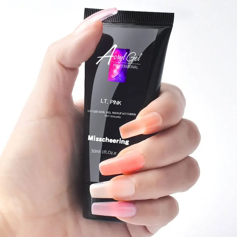 

15ML Extension gel for nail Poly Gel Pink White Nude Brown Painless Not Need Form Quick Building Nail Finger Extension Gel