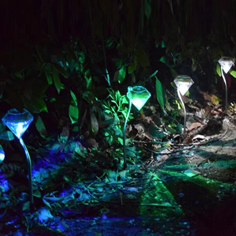  Led Solar Lights For Garden Decoration Diamond Shape Solar Lamp Outdoor Waterproof Bulb Pathway Landscape Ground Street Lamp (5)