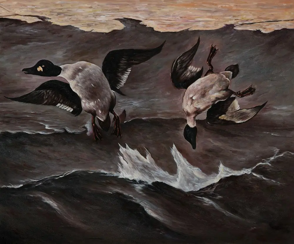 

Canvas Wall Decoration Oil Painting Animal Seascape Painting Right and Left by Winslow Homer Arts on Canvas High Quality