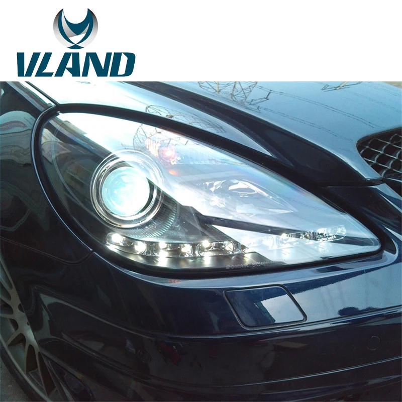 VLAND фабрика для автомобиля фары для R171 фара 2004-2011 SLK200 SLK250 SLK350 светодиодный головного света ксеноновые Лен с DRL Plug And Play