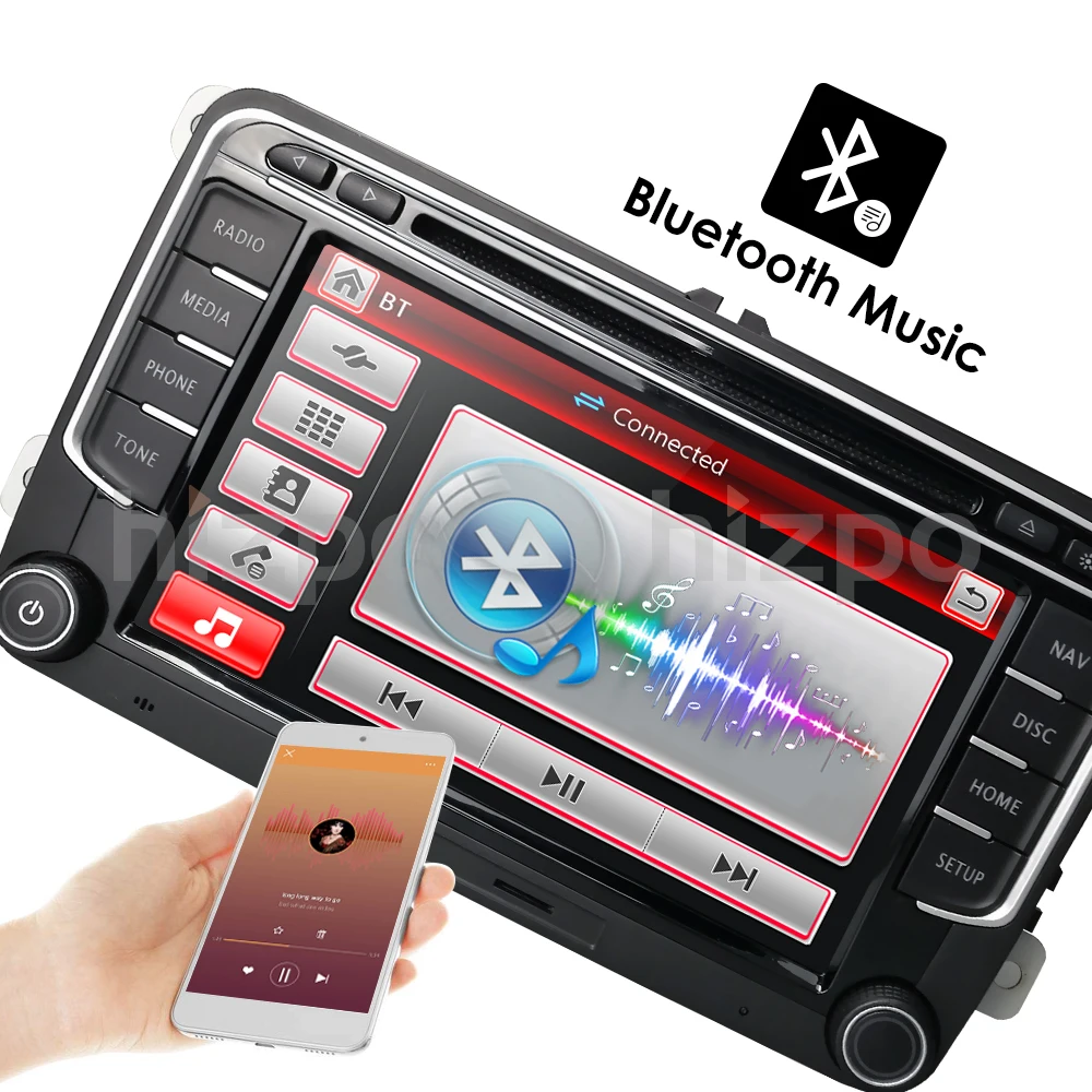 Top Car DVD player For V W/Volkswagen/Golf/Polo/Tiguan/Passat/b7/b6/SEAT/leon/Skoda/Octavia 7" Radio GPS BT Free camera Mirror link 7