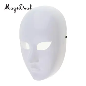 

Blank White Masquerade Prom Party Mask DIY Create your own Mask Plastic Mask