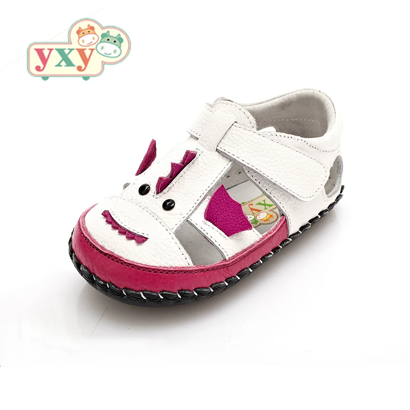 

YXY Brand 2019 summer genuine leather Comfortable Fish mouth baby first walkers kids boys toddler hand-made Newborn sport shoes