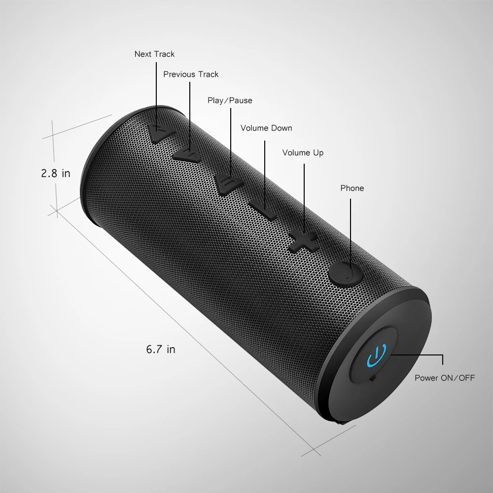 HENZIN портативный Bluetooth динамик беспроводной стерео двойной большой объем BT