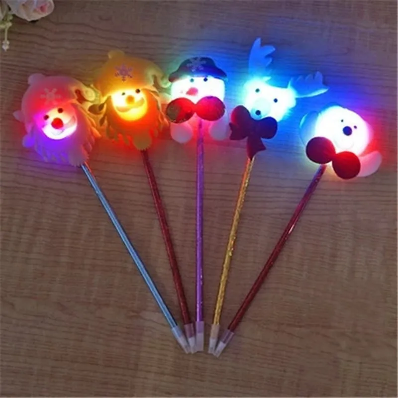 

Glowing Christmas decoration Christmas santa claus deer bear pen Ornament gifts for kids Christmas Party decoration supply