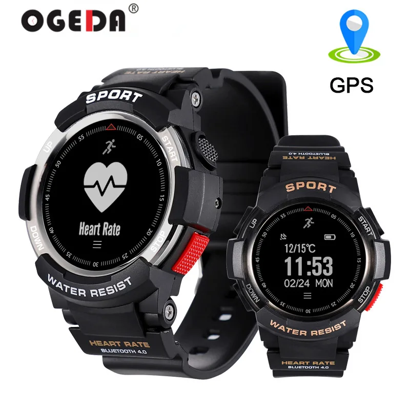 OGEDA новинка 2019 No.1 F6 GPS умные часы для мужчин IP68 водонепроницаемые Bluetooth 4 0