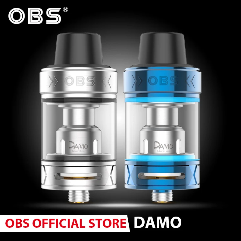 

100% Original OBS Damo Subohm Tank 5ml Capacity Top Filling & Airflow System 25mm Diameter E-cigarette Vape Atomizer