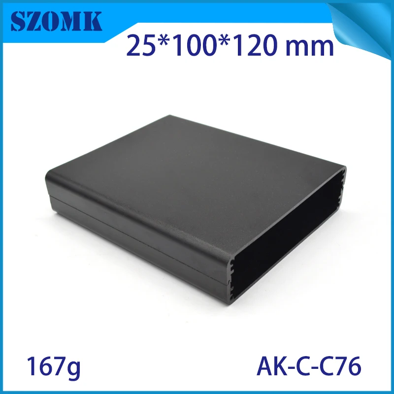 Szomk Custom Diy Extruded Aluminum Heat Sink Enclosure for inverter relay GPS tracker aluminum box audio display junction box (6)