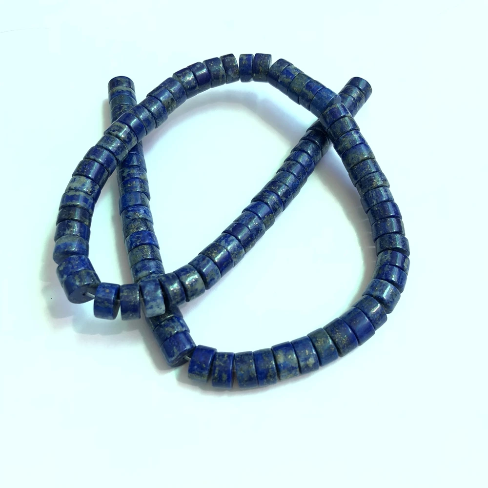 

Wholesale 1string Natural Lapis Lzuli 4X8MM Wheel Beads,Loose Gem stone Beads For Jewelry making 15.5"