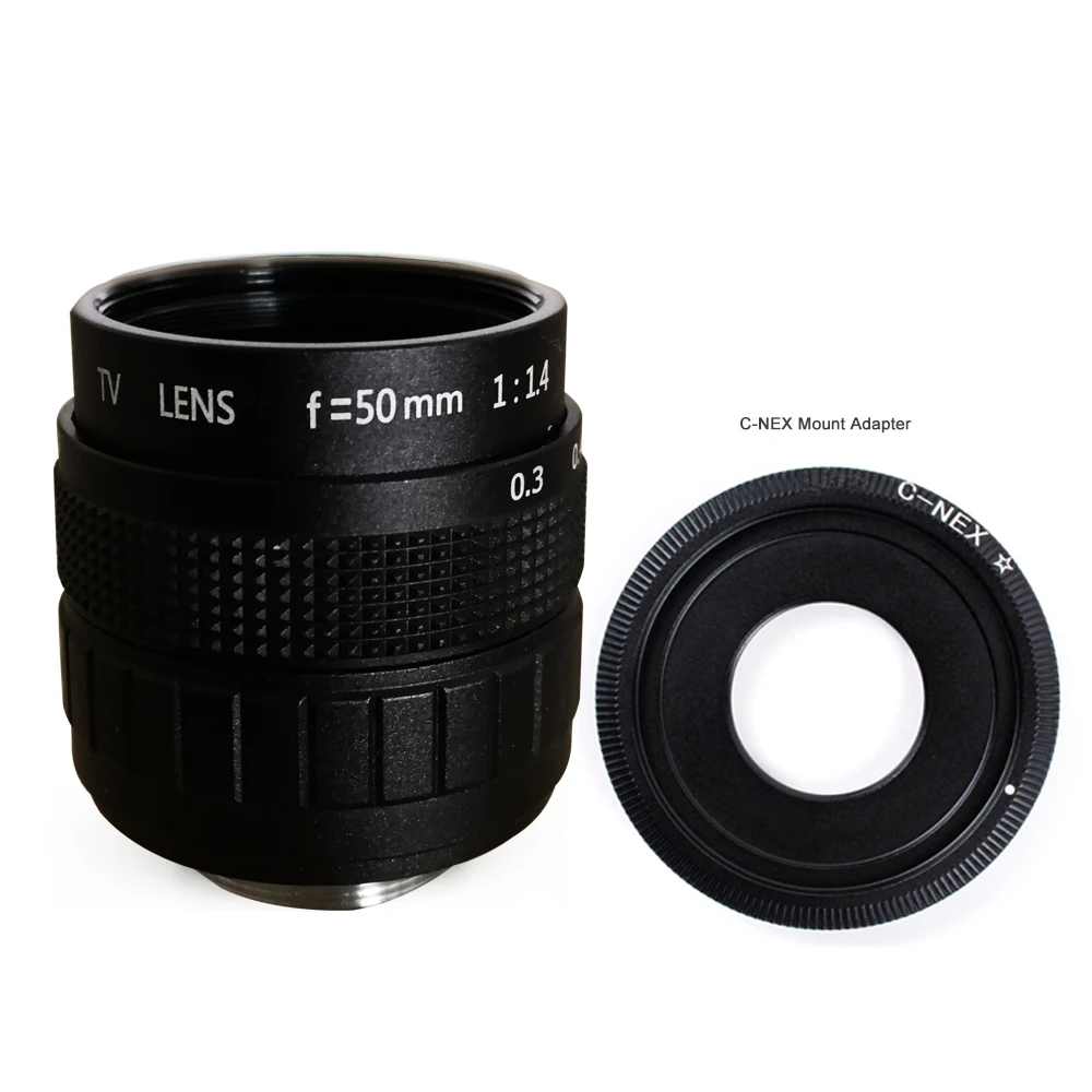 50mm F1.4 CCTV TV Movie lens+C-NEX Mount for SONY E Mount NEX3 NEX6 NEX7 A6500 A6300 A6000 A5000
