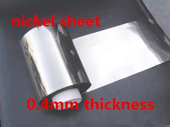 

0.4mm thickness 200mm length 99.96% Pure nickel sheet Silver Gray Foil nickel sheet piece of nickel nickel strap