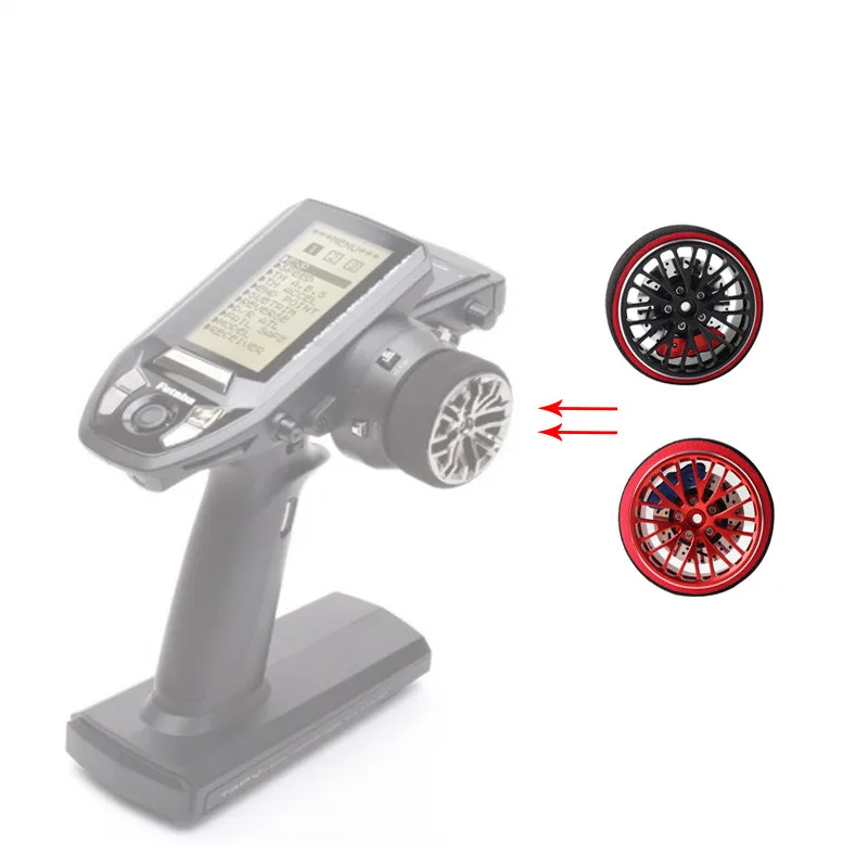 

RC Car Controler Hand Wheel Steering Wheel with Brake Disc Red Brake Caliper for FUTABA 3PV 7PX RadioLink R6FG RC3S