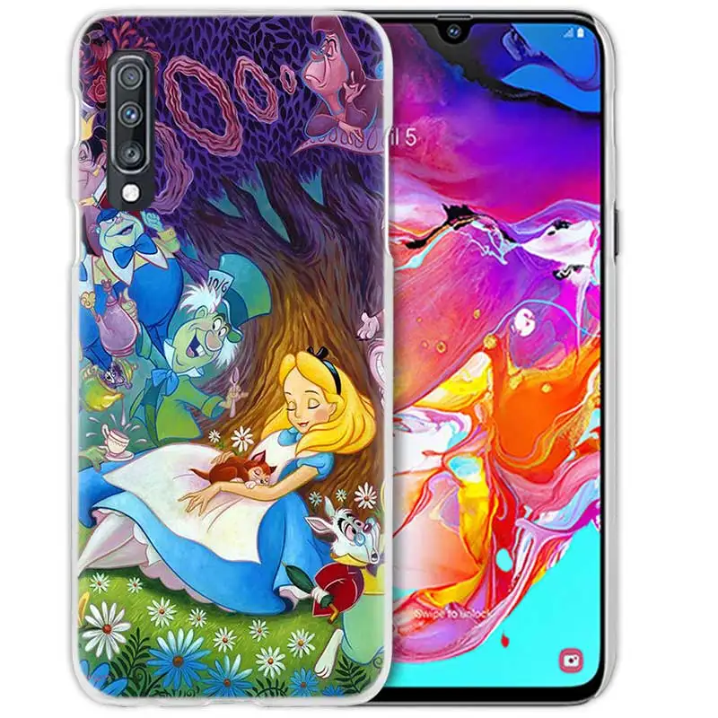 Алиса в стране чудес чехол для samsung Galaxy A50 A70 A80 A20e A60 A40 A30 A20 A10 A8 A6 плюс A9 A7 жесткий чехол с рисунком из аниме чехол для телефона - Цвет: 03