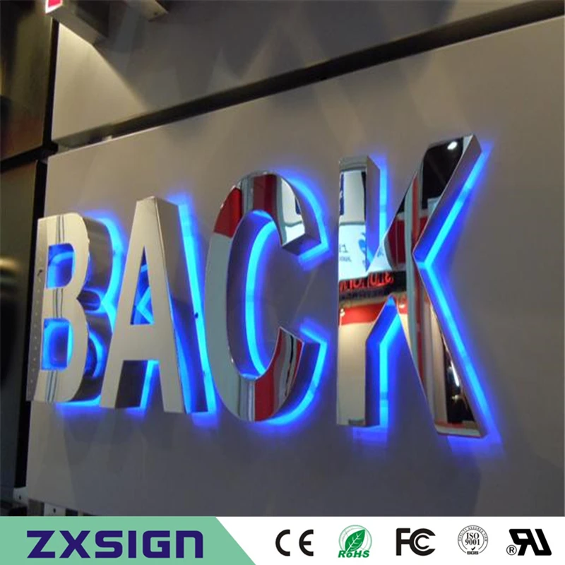 backlit stainless steel letters with acrylic bases(98)