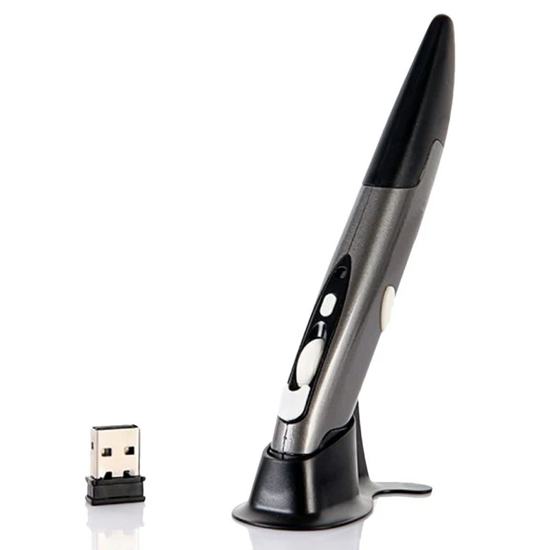 10m New Bluetooth Color : Grey Transmission Distance Wireless Mouse Keyboard Wireless Mouse 2.4GHz 500 1000cpi Wireless Pen Mouse with USB Mini Receiver