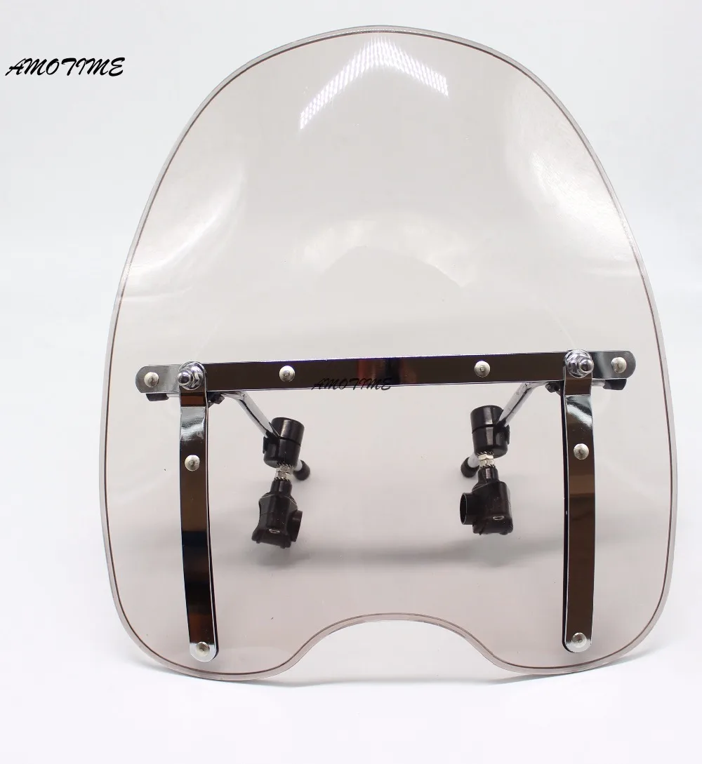 

New For Harley Dyna Fat Street Bob Dark Hard Candy Custom FXDF FXDB Transparent motorcycle motorbike Windshield Windscreen