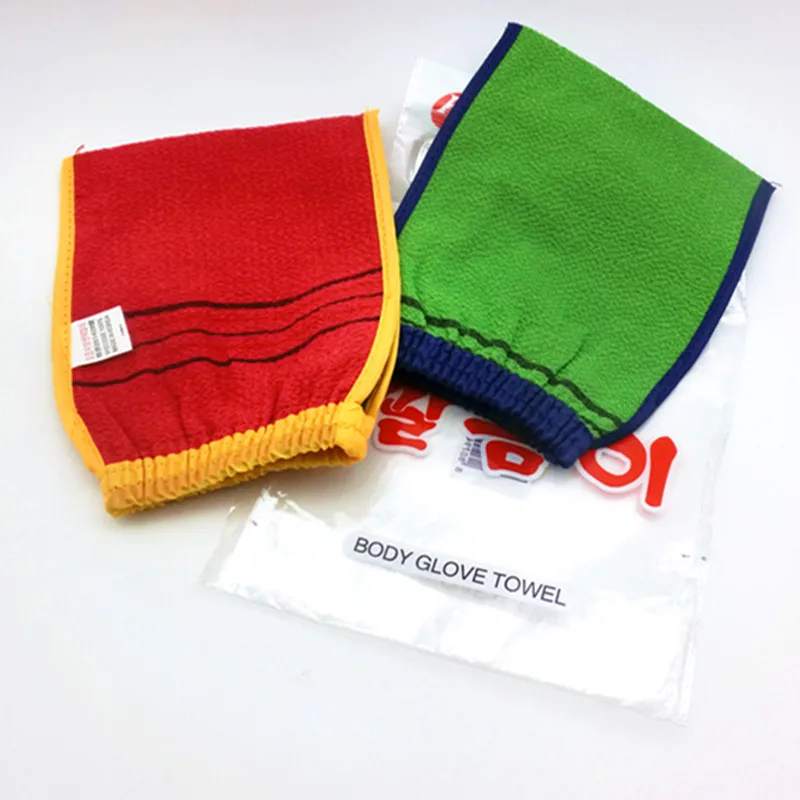 Exfoliating Bath Towel Rubbing Double sided Rubbing Shower Gloves