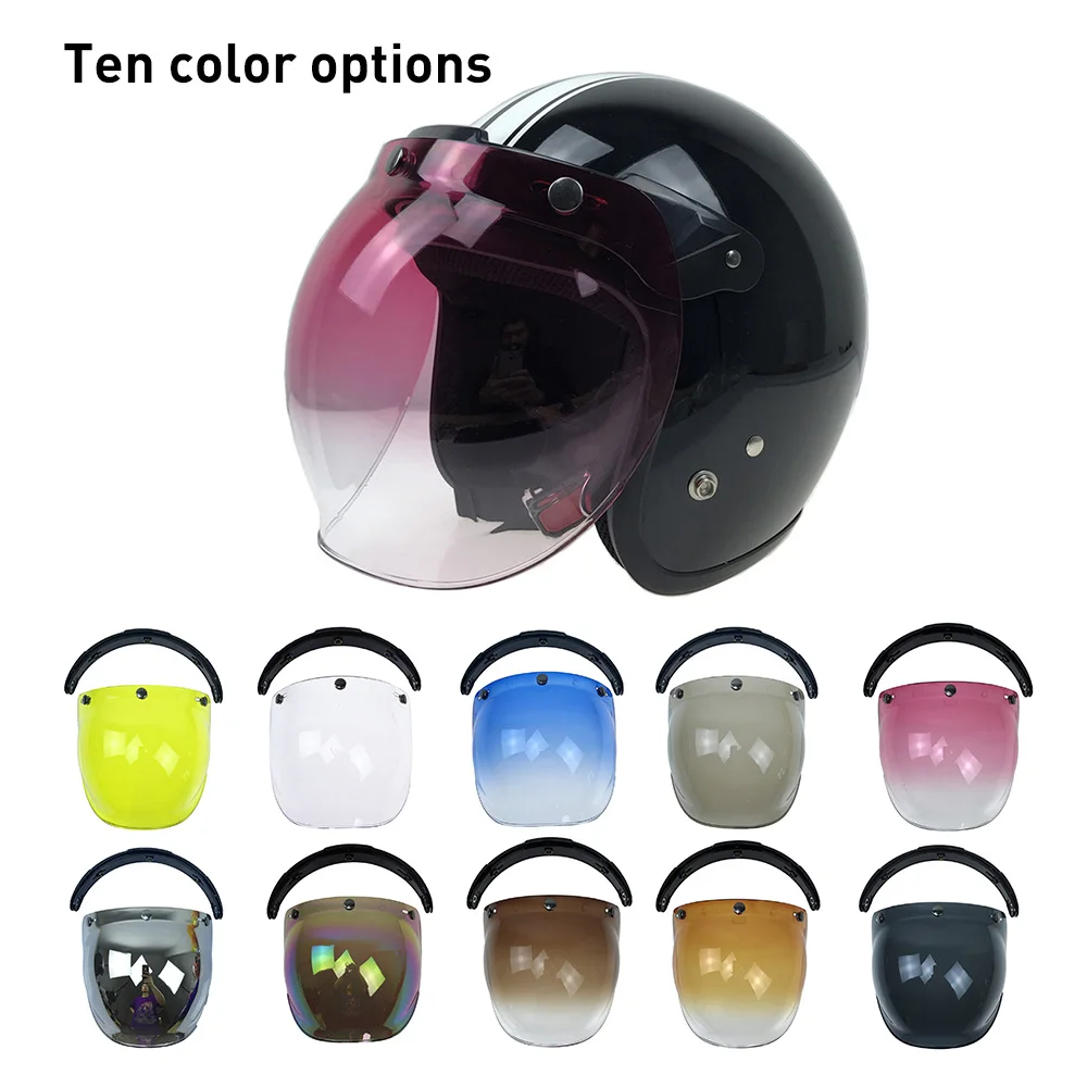 2Pcs 3-Snap Bubble Wind Shield Visor for Biltwell Gringo Bonanza Helmets 