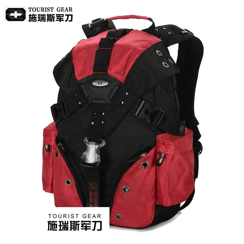 Мужской рюкзак mochila, швейцарский рюкзак для путешествий rugzak, туристическая Экипировка, 15,6 дюймов, для ноутбука, бизнес рюкзак, водонепроницаемый, для мужчин, sac a dos homme - Цвет: red