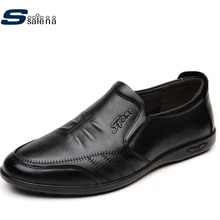 Мужская повседневная обувь; коллекция года; высококачественные мужские лоферы без шнуровки; кожаная Рабочая обувь; размеры 38-44; AA20352