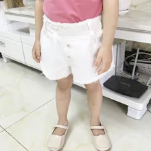 Летние шорты для мамы и дочки, штаны для маленьких девочек белые однотонные хлопковые милые свободные освежающие повседневные Модные для прогулок