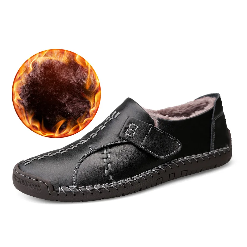 

Sneakers Men Genuine Leather Shoes Flat Slip On Loafers High Quality Casual Shoes Men Moccasins Male footwear