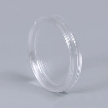 

100Pieces Clear Round Cases Coin Capsules Storage Holder Display Container 27mm