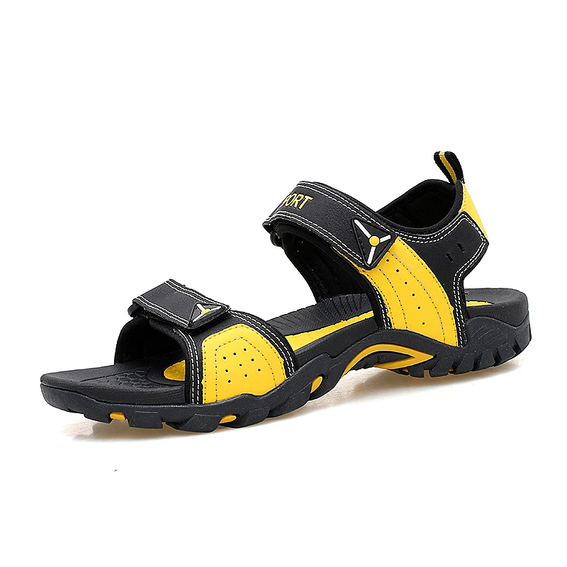 Кожаные летние женские повседневные сандалии модная дышащая мягкая подошва