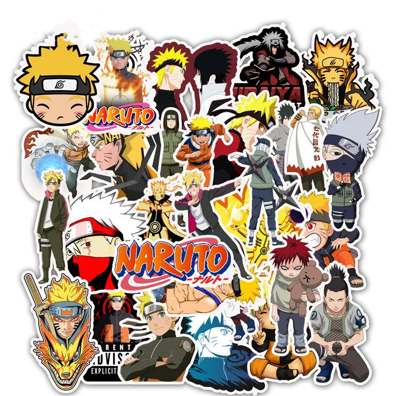 50 шт. водонепроницаемые Японские Аниме стикеры Naruto Sasuke Виниловые стикеры для детей игрушки скейтборд Путешествия Холодильник рюкзак наклейка s