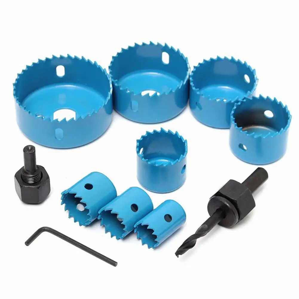 

Hole Saw Cutting Set Kit Drilling Tool Wood Metal Cutter 11PCS 19-64MM Woodworking Hole Saw Set Saws Core Drill Bits