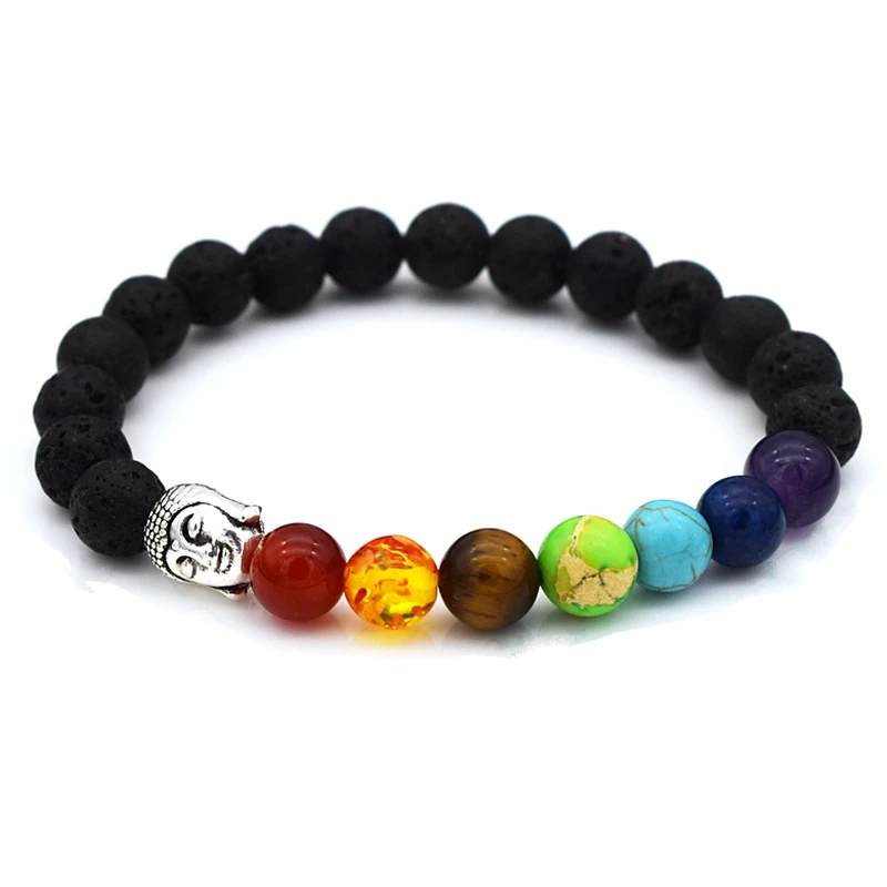 Lapis Lazulis Piedra Chakra bracelelet curación Buda Hamsa Reiki grano oración 2