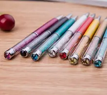 Wholesale 500PCS/LOT Crystal Gift Pen With Diamond On The Top Opening Party Favor Customized LOGO Name